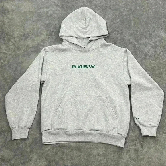 RNBW Other - RNBW World Hoodie Mens Medium Gray Feel Real Cannabis Brand Hooded Merch
